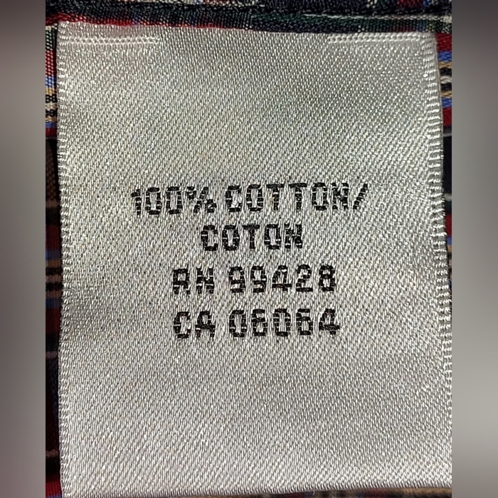 Bugatchi Blue With Multi Colored Squares Collared… - image 7